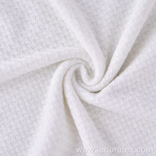 Stretch Polyester Viscose Knitted Recycled Waffle Fabric